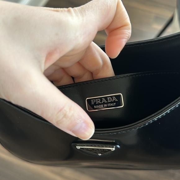 Prada Cleo Brushed Leather Shoulder Bag - Picture 9 of 12